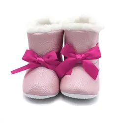 Зимние теплые детские Walkersborn зимняя Милая обувь первый кашемир младенческой принцессы для маленьких детей зимние ботинки для девушки