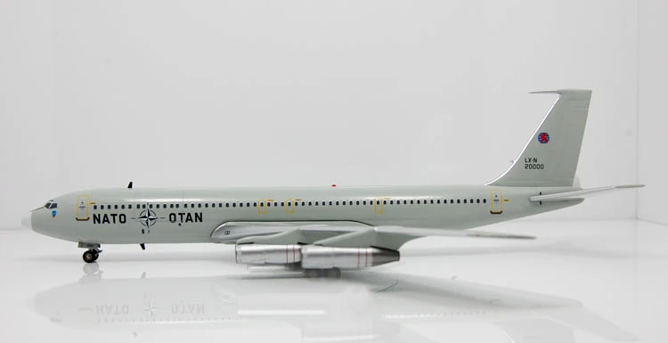 rare Fine Inflight 1: 200 IF7071111 NATO Air Force B707-300 LX-N20000 Alloy aircraft model Collection model Holiday gifts