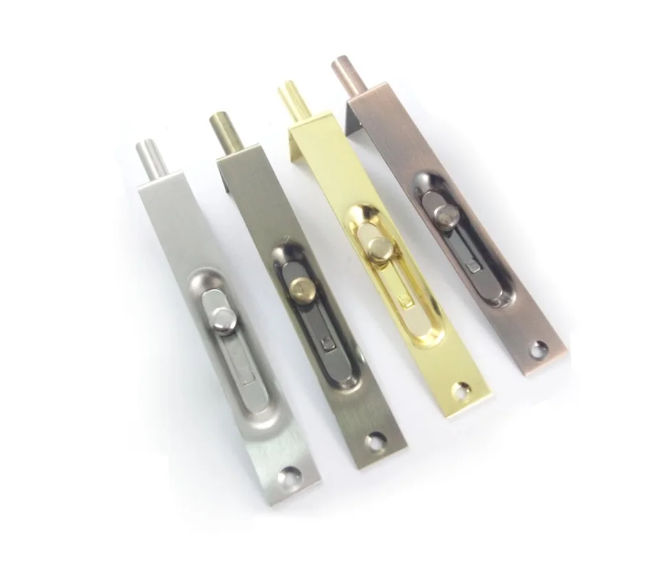 2Pcs/Lot 4" 12"(10 30CM) Built in Flush Bolt Door Latch Flush Mounted