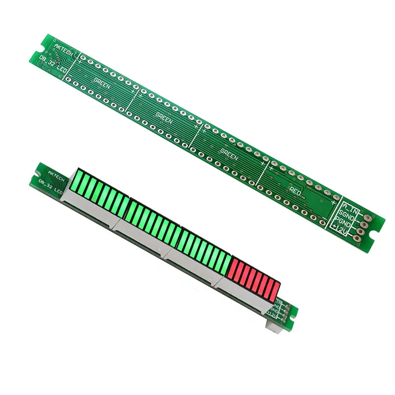 

Volume Adjuster Mono 32 Level VU Meter indicator Stereo Amplifiers Sepctrum Board Adjustable light Speed Board AGC Mode DIY KITS