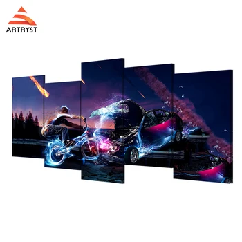 

Artryst 5 panel wall art painting abstract picture HD printed on a canvas modern home wall decoration frame canvas painting