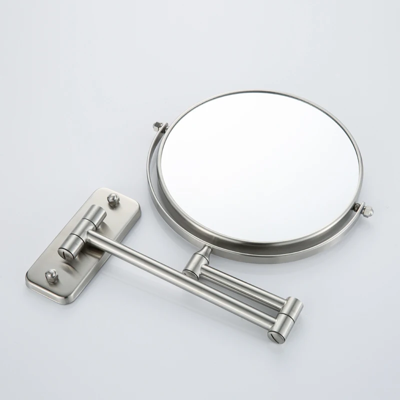 8 дюймов Латунное зеркало для ванной 3X 1X увеличение косметическое зеркало высокой четкости двухстороннее вращающееся складное зеркало, матовый