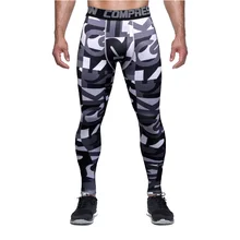 Новинка, Рашгард, компрессионные штаны, камуфляж, быстросохнущие штаны для бега, колготки для бега, мужские спортивные штаны, леггинсы для фитнеса, штаны для спортзала