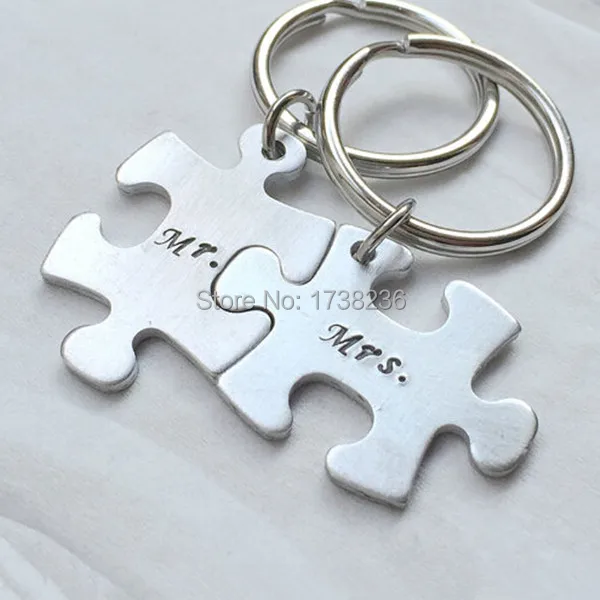 couples keychains personalized couples keyrings puzzle pieces
