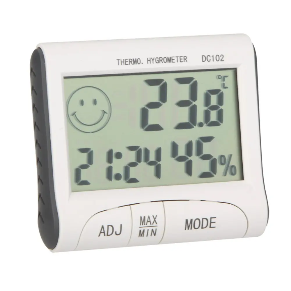 Полезный ЖК-цифровой термометр гигрометр Температура humidite compteur horloge/magnetic Blanc