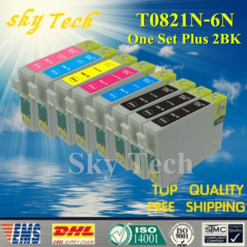 

8X 82N Compatible Cartridge For T0821N to T0826N , For Epson RX590 RX610 RX690 TX650 TX700W TX710W TX800FW TX810FW etc