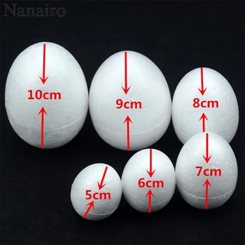 

20PCS/Lot 9CM Modelling Polystyrene Styrofoam Foam Egg Ball White Craft Balls For DIY Christmas Party Decoration Supplies Gifts