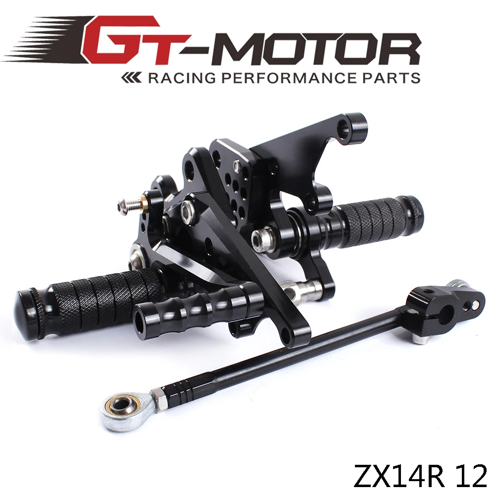 

GT Motor - Full CNC Aluminum Motorcycle Adjustable Rearsets Rear Sets Foot Pegs For KAWASAKI ZX14R 2012-2016