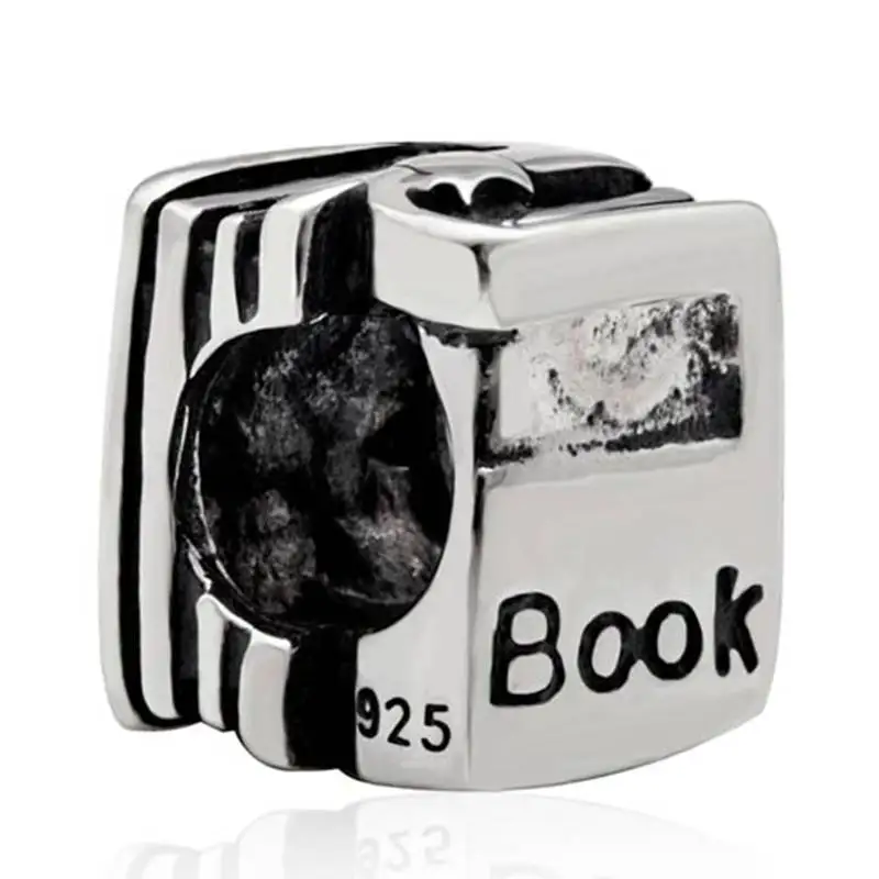 Authentic 925 Sterling Silver Book Charm Beads fits Pandora Charms