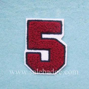 

Custom Numbers 5 Chenille Patch