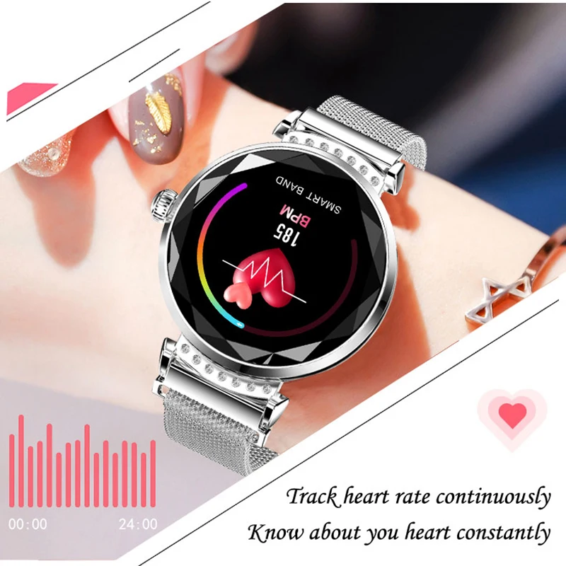 Vwar H2 Luxury Smart Watch Women Waterproof Ladies fashion Smartwatch Heart Rate Fitness Tracker for Android IOS Phone GIFT H1 Vwar H2 Luxury Smart Watch Women Waterproof Ladies fashion Smartwatch Heart Rate Fitness Tracker for Android IOS Phone GIFT H1