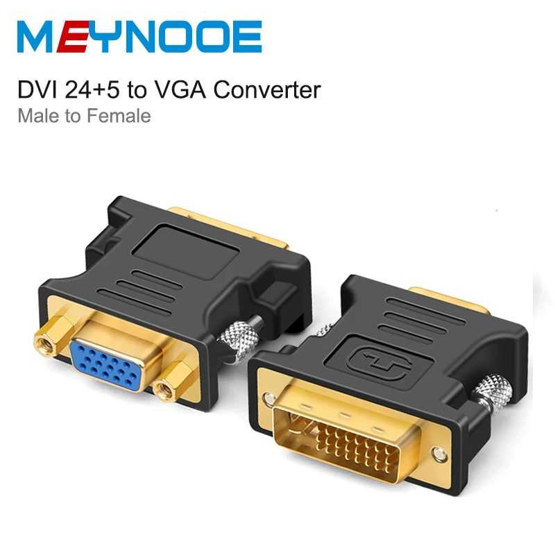 DVI d VGA Adapter DVI to VGA Mini jack DVI 24+5 to VGA 1080P Male to Female Gold plate DVI VGA Converter for HDTV Monitor Laptop DVI d VGA Adapter DVI to VGA Mini jack DVI 24+5 to VGA 1080P Male to Female Gold plate DVI VGA Converter for HDTV Monitor Laptop