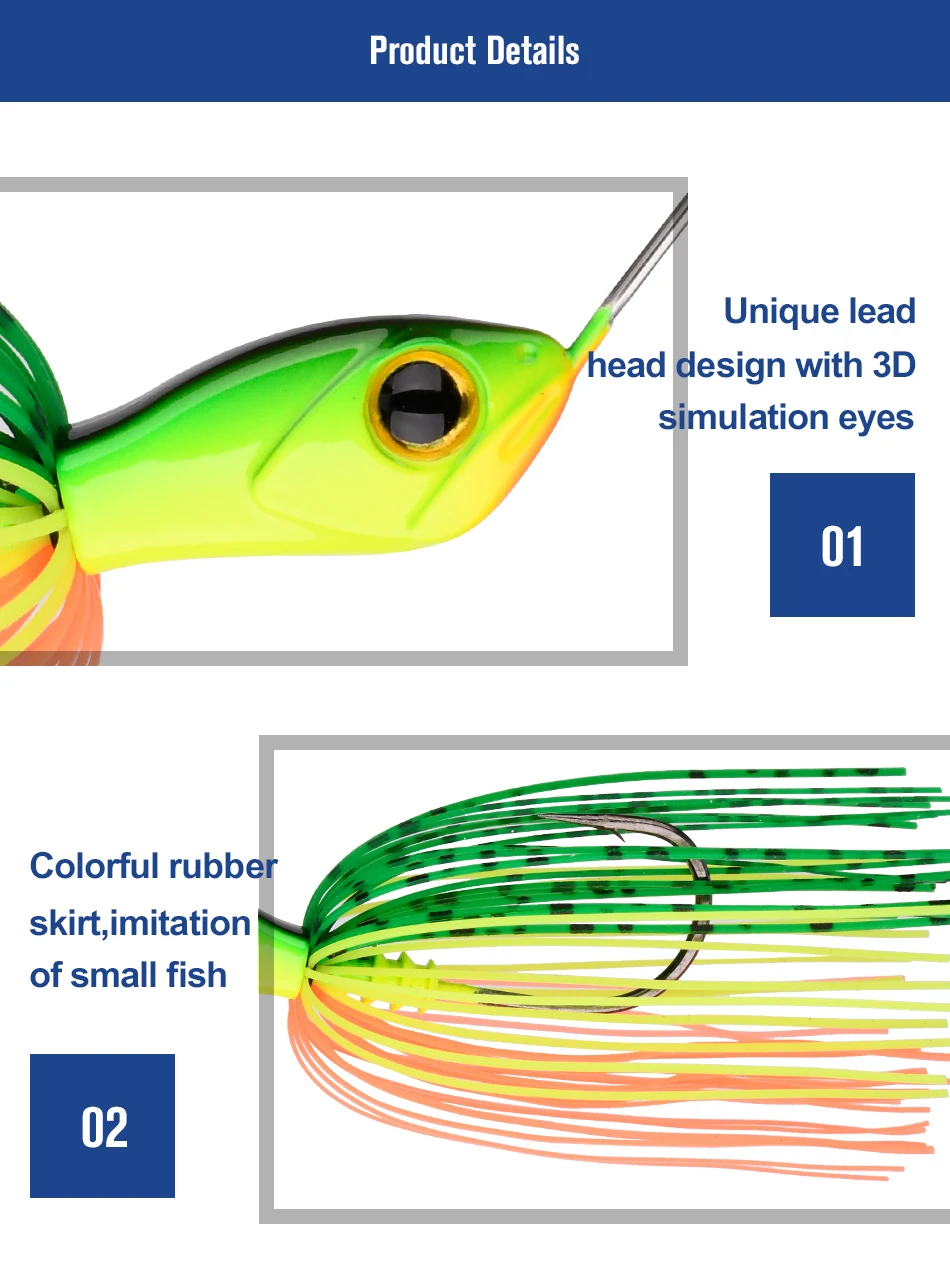spinnerbait fishing lure buzzbait (5)