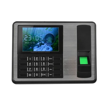 

Biometric Fingerprint Password Attendance Machine Employee Checking-in Recorder 4 inch TFT LCD Screen DC 5V Time Attendance