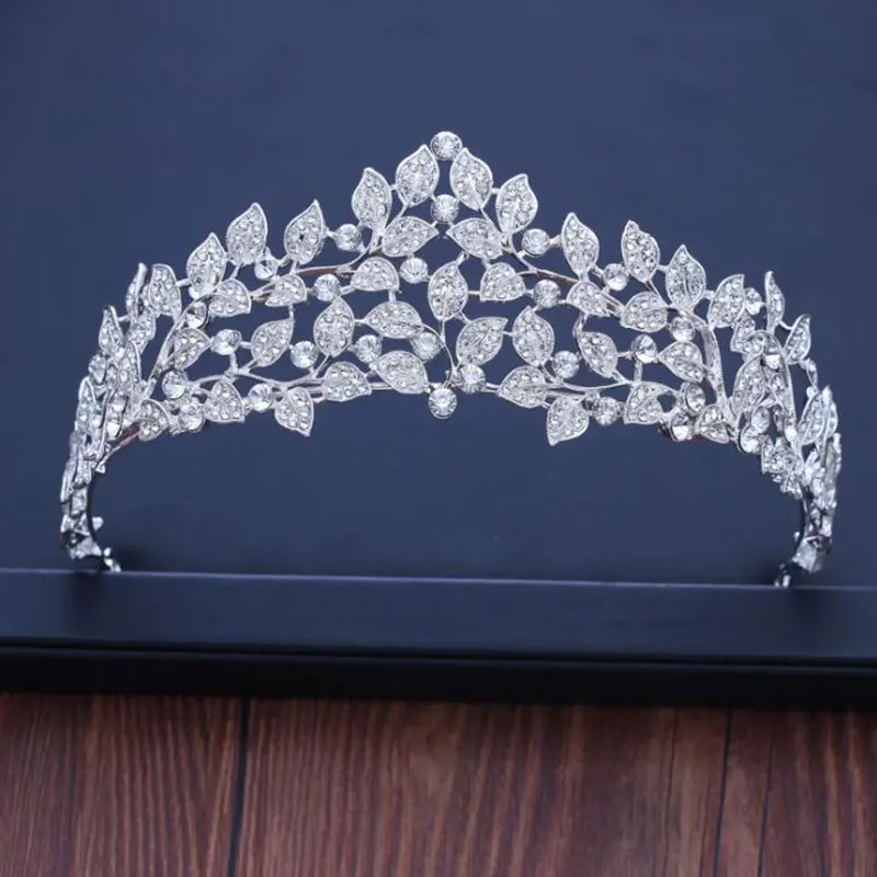 Барокко различные серебряные кристалл невесты тиара Корона Мода Королева Корона головной убор Свадебные украшения для волос аксессуары оптом
