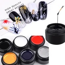 6 цветов, Гель-лак для ногтей, 5 мл, эластичный, тянущийся шелк, паучок, сделай сам, креативный гель для ногтей, лак для рисования