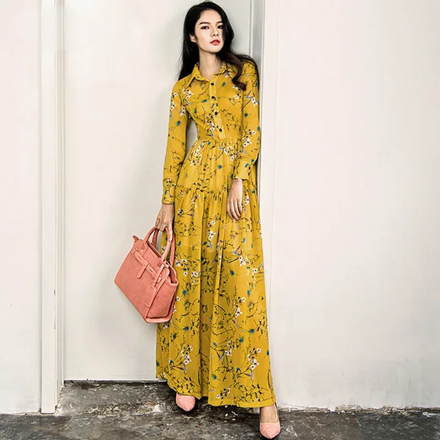 long women's dresses casual