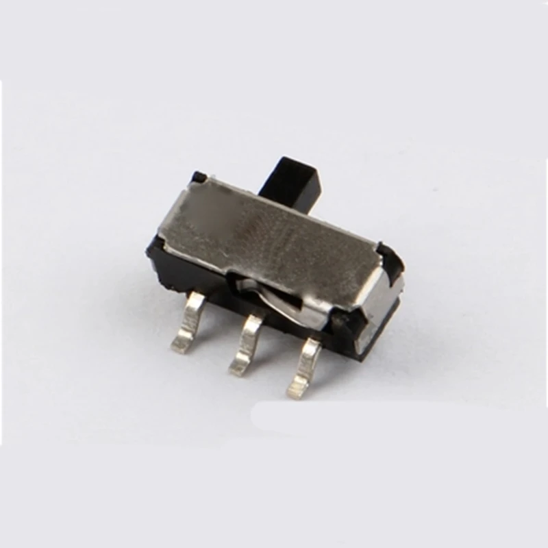 

10pcs Patch black handle small toggle switch 3 feet 2 gear side push right reset micro with or without fixed feet