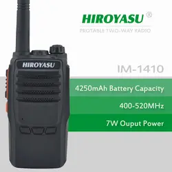 Рация HIROYASU IM-1410 7 Вт UHF 400-520 МГц портативное радио с фонариком и 4250 мАч литий-ионный аккумулятор высокой емкости