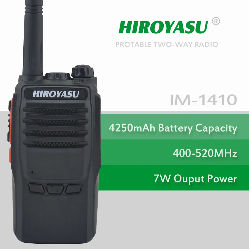 Портативная рация HIROYASU IM-1410 7 Вт UHF 400-520 МГц портативное радио с фонариком и