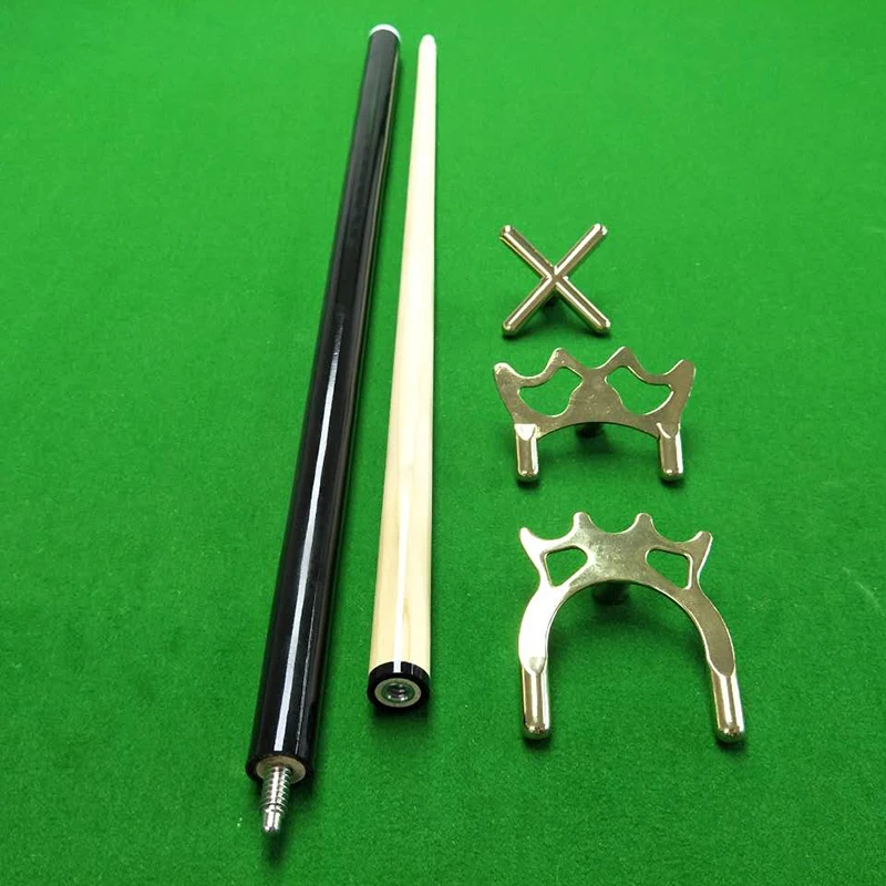 2pcs Set Brass Bridge Head Pool Cue Stick Frame Pole Accessories For Snooker Billards 9 Ball Rack Bridge Head Cross Antlers Rod