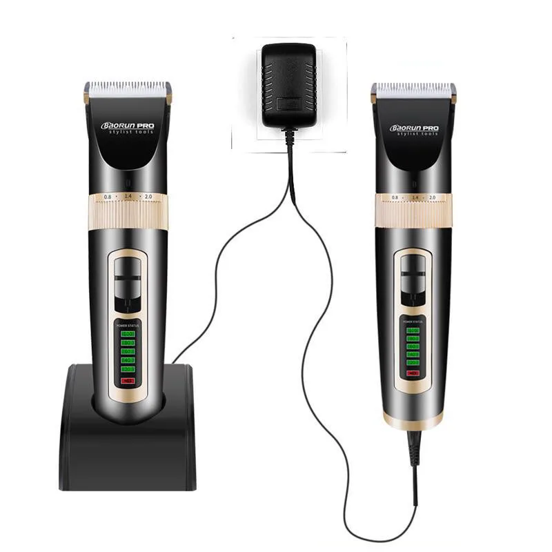 

LCD Display Electric Hair Clipper Beard Shaver Trimmer 110V 240V Low Battery Reminder