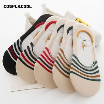 

2017 Summer Thin Funny Socks Women College Style Colorful Stripe Meias Calcetines Mujer Non-slip Breathable Cotton Socks