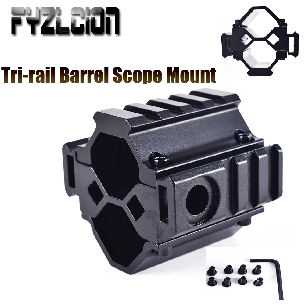 Tri-rail Barrel Scope Mount Pod Mount Adapter для Mossberg 500 Remington 870 12Ga Shot Gun