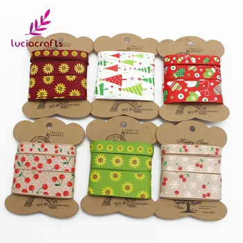 

SALE! 6yards Printed Grosgrain Ribbons Christmas/Cherry/Snowflake Pattern Ribbon DIY Wrap Handmade Materials R0411