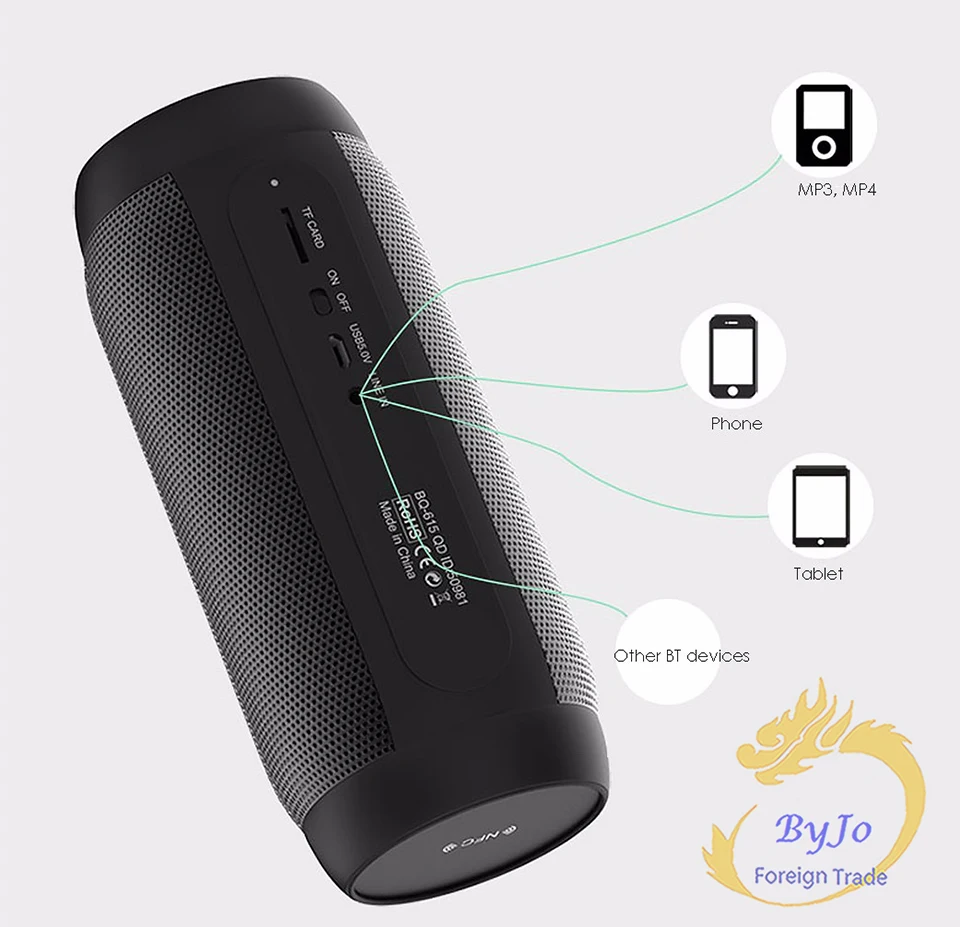 Импульсный динамик BQ 615 цветной светодиодный Bluetooth V3.0 с мигающими огнями 3 5 мм