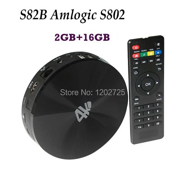 S82b Amlogic S802h Quad Core Smart Android Tv Box H.265 Wifi Mali450