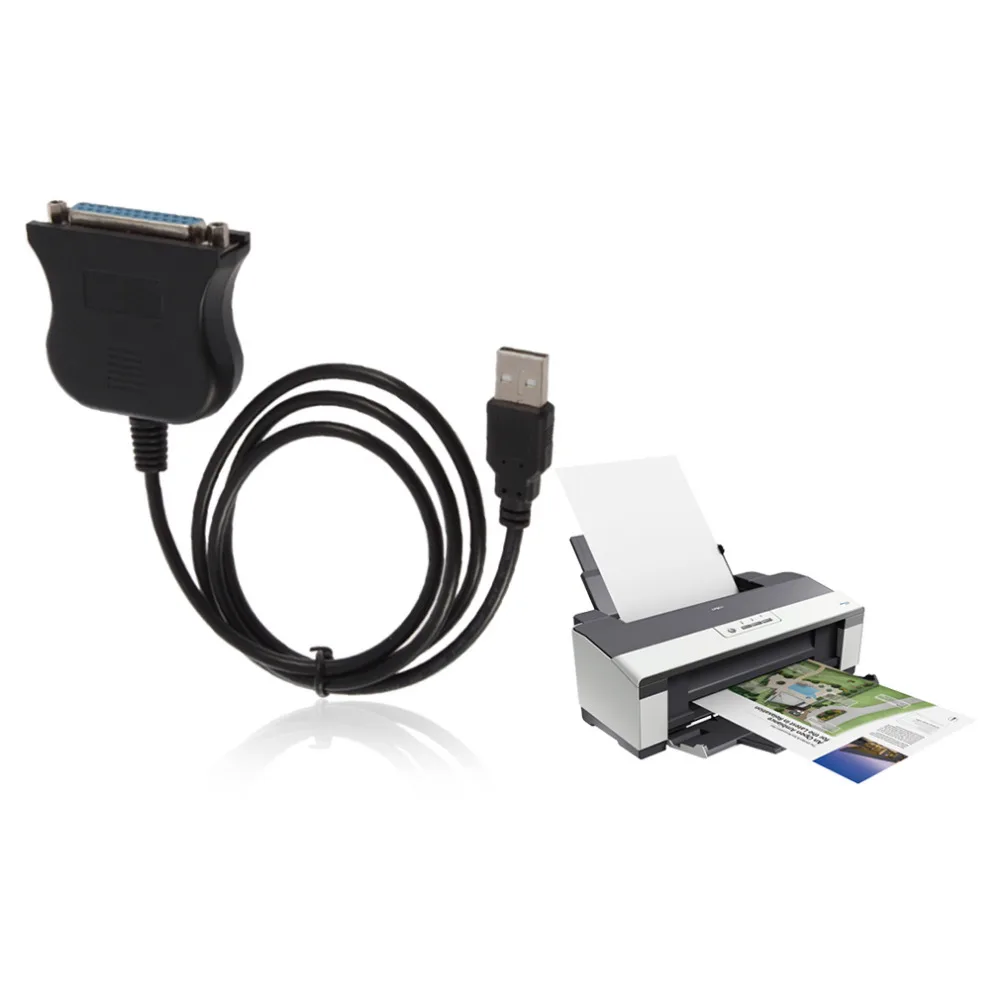 black bi directional parallel interface communication usb to 25 pin db25 parallel printer cable black bi directional parallel interface communication usb to 25 pin db25 parallel printer cable