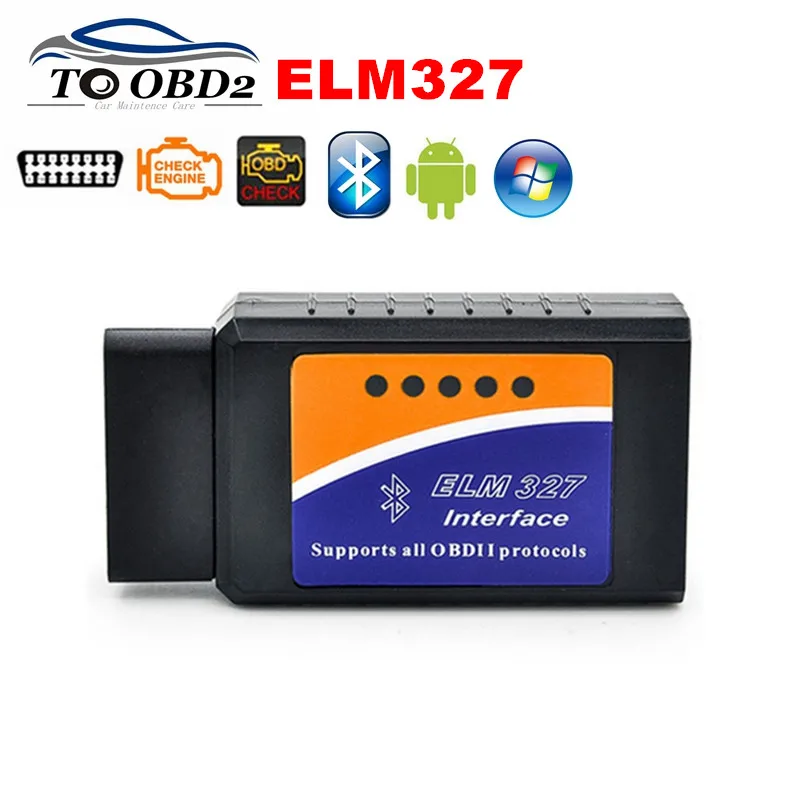 OBD2 автомобильный инструмент черный ELM327 V2.1 Bluetooth работает Android/Windows поддерживает OBD2 протоколы CAN-BUS сканер ELM 327 автоматический считыватель кода