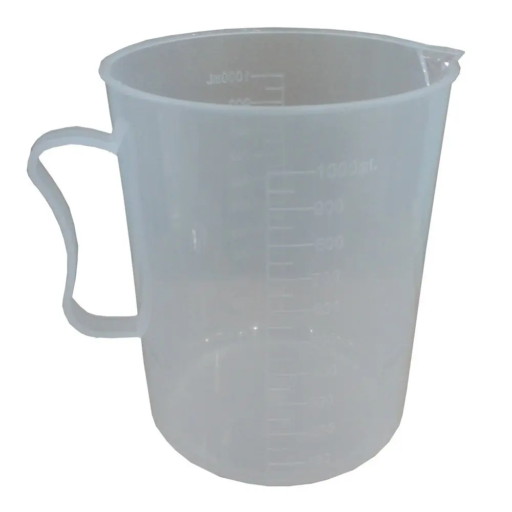 

1000ml Laboratory Plastic Beaker Graduated Handled Measuring Cup