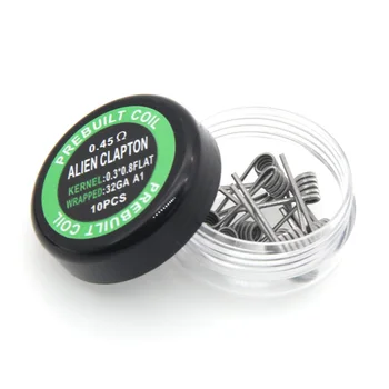 

A1 Prebuild Coil Alien Clapton Heating Resistance 32GA 0.3*0.8 Flat 0.45ohm For DIY RDA RTA RDTA Atomizer Tank Wire Vape Vapor