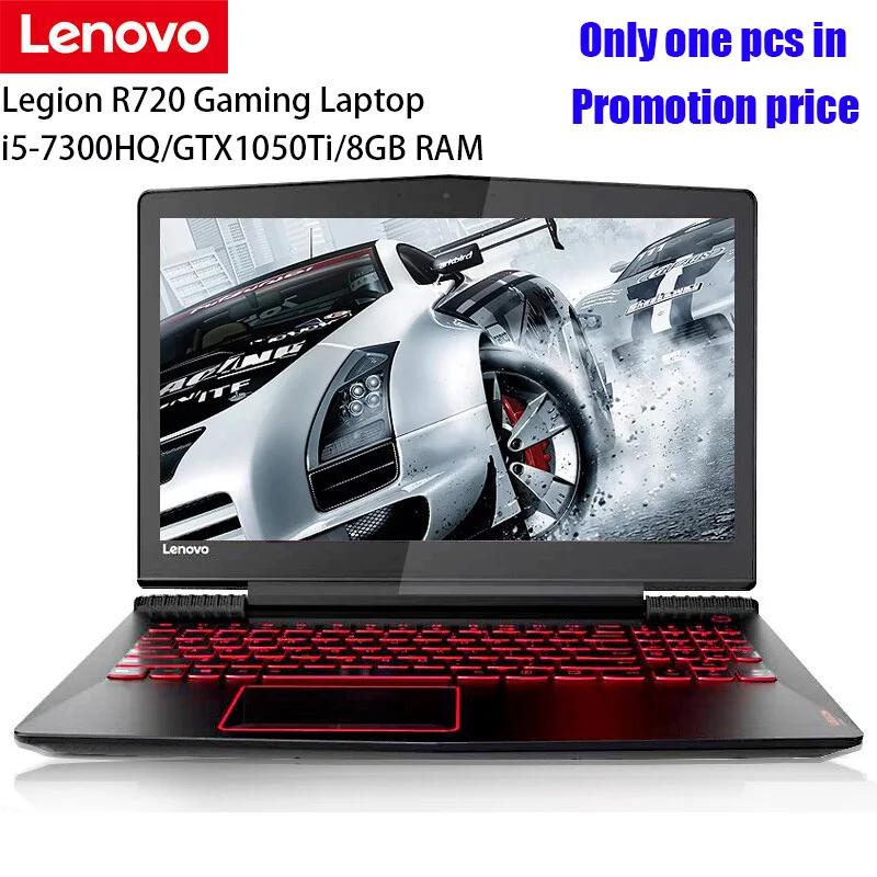 Lenovo Легион R720 игровой ноутбук 15,6 ''Тетрадь Windows 10 Intel Core I5-7300HQ 4 ядра 2,5 GHz 8 GB Оперативная память 128 GB SSD 1 ТБ HDD