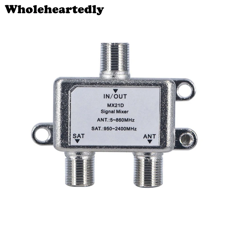 10pcs/lot 2 In 1 Dual-use Way Diplexer TV Signal Mixer Satellite Sat Coaxial Combiner Cable Splitter Switch Switcher | Электроника
