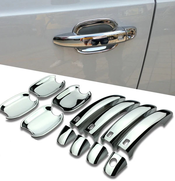Chrome Car Door Handle Cover Trim Car Handle Bowl Cover Sticker For