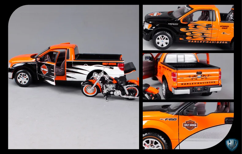 Maisto 1:27 FORD F-150 STX пикап с 2000 FLSTF FAT BOY Мотоцикл Велосипед литой модельный автомобиль игрушка в коробке