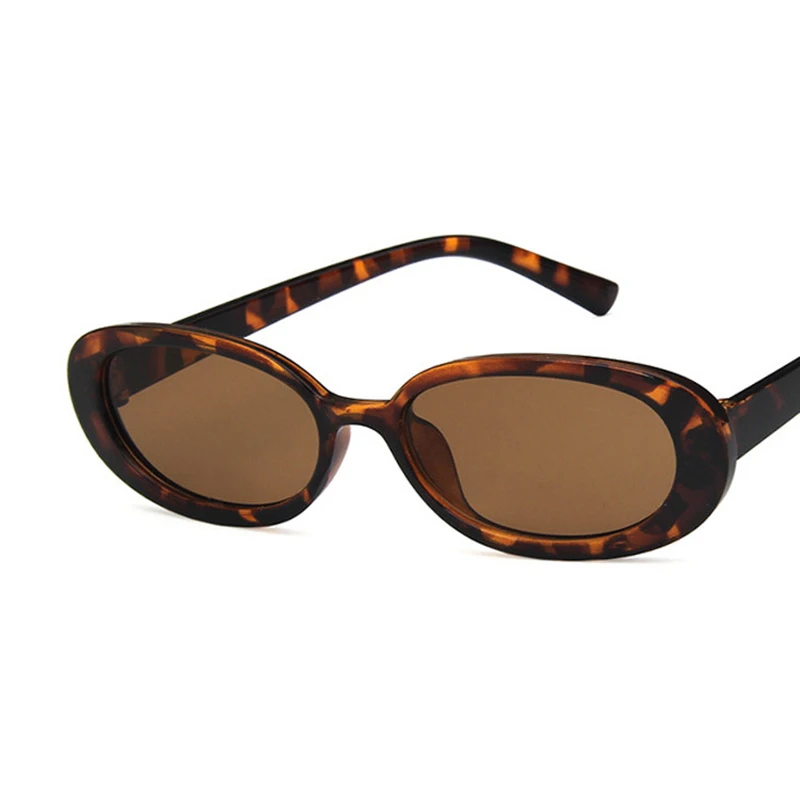 DCM, маленькие овальные солнцезащитные очки для женщин, кошачий глаз, фирменный дизайн, Ретро стиль, кошачий глаз, оправа, маленькие солнцезащитные очки, UV400 - Цвет линз: C5LeopardBrown