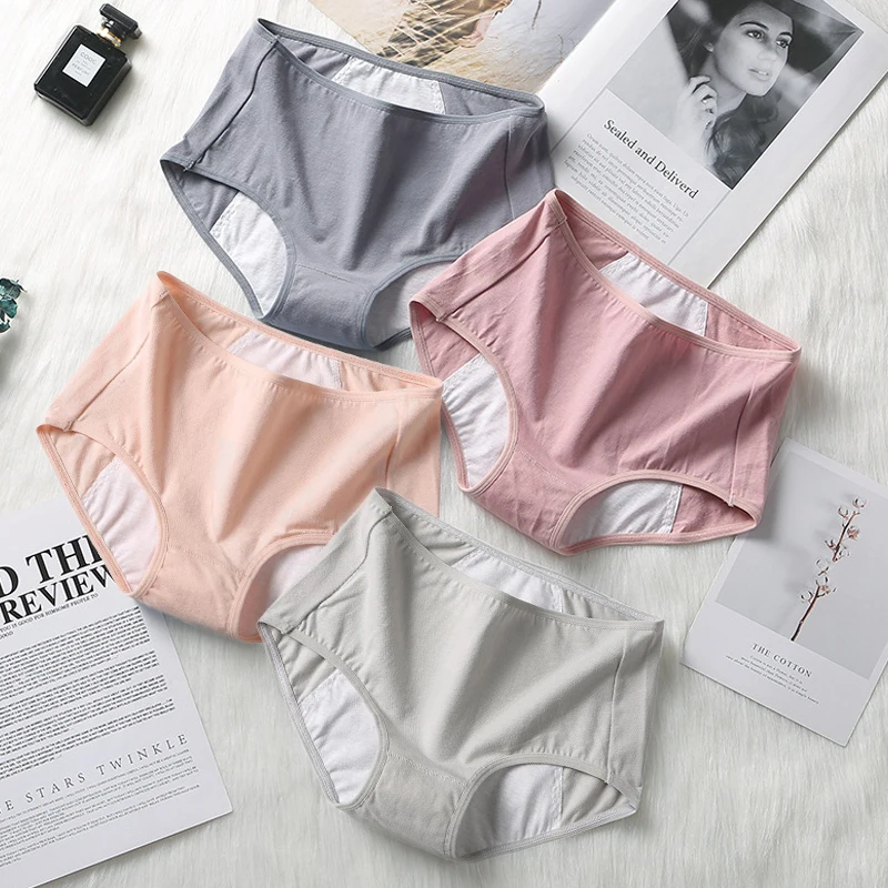 

2019 Leak Proof Menstruatie Slipje Fysiologische Broek Vrouwen Ondergoed Periode Katoen Waterdicht Slips Dropshipping