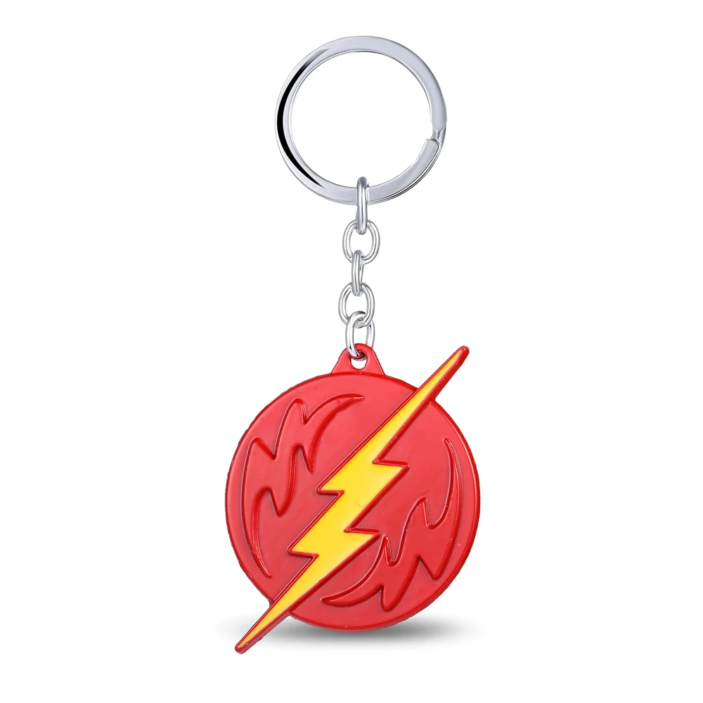 Accessory Movie Jewelry Key Chains The Flash Lightning Logo Pattern