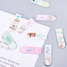 6 шт./компл. закладки свежий кактус Закладка на магните s книга маркер страница зажим офисные принадлежности Закладка на магните канцелярские