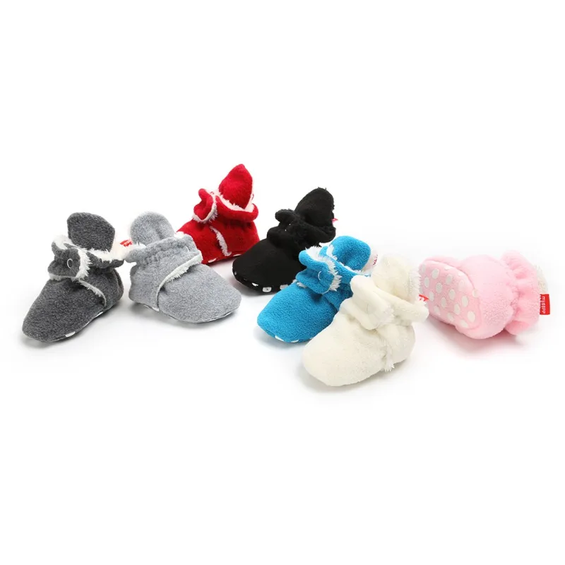 Унисекс для новорожденных Cozie из искусственного флиса Bootie зимняя теплая детская кроватка для новорожденных обувь классический напольный мальчиков M