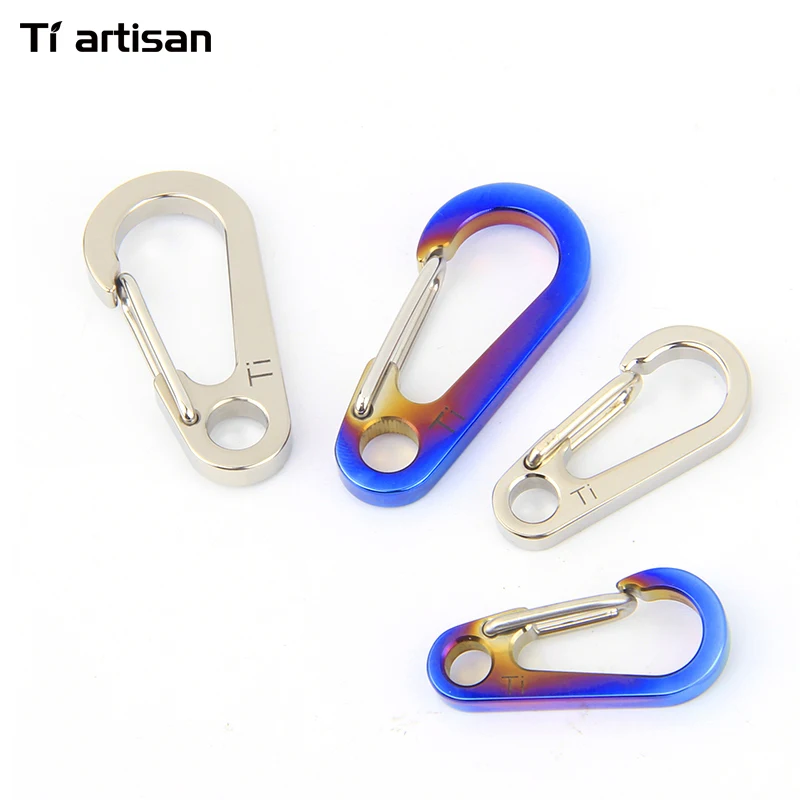 

Tiartisan Mini Titanium Keychain Outdoor Camping Ultralight Titanium Carabiner