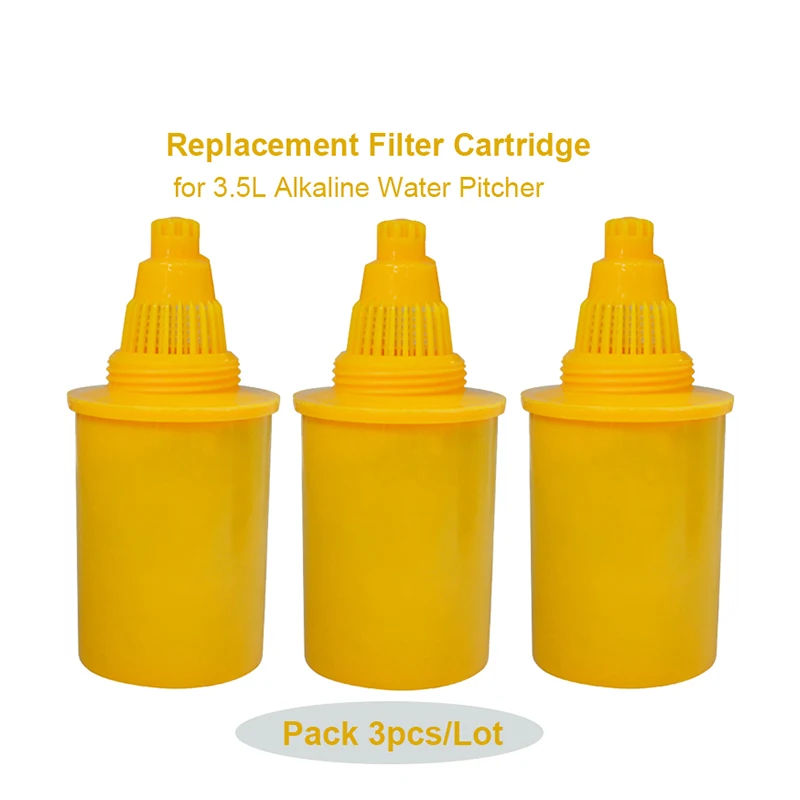 

3 pieces of Ionizing Filter Cartridge Replacement for Alkaline pH Mineral Water Ionizer Pitcher fits 3.5L Wellblue pitcher