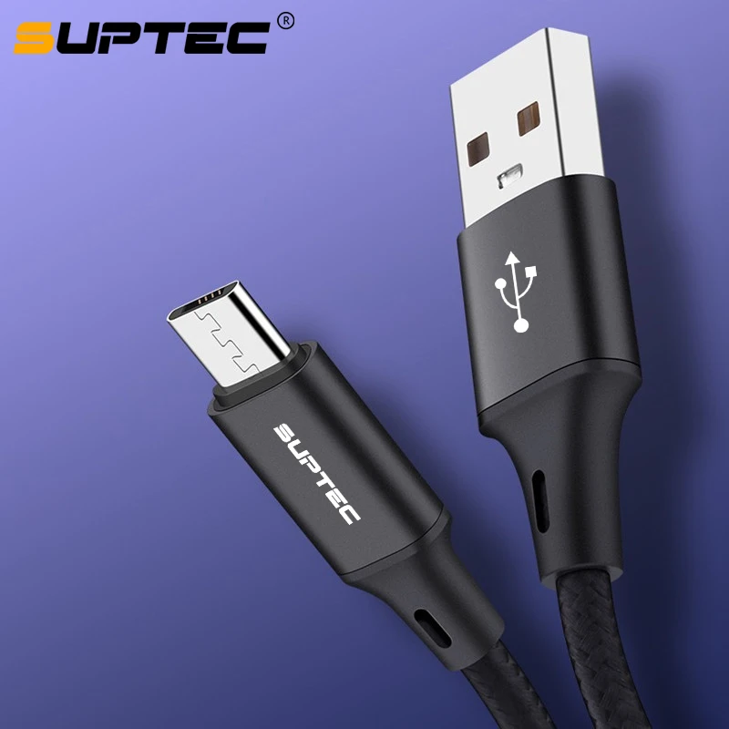 Кабель Micro USB Suptec 2.4A быстрая зарядка кабель для Samsung Xiaomi Redmi Note 5 Android мобильный