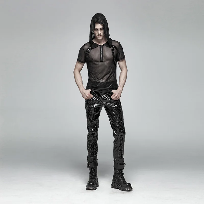 T shirt gothique homme à capuche style punk et assassin T shirt gothique homme à capuche style punk et assassin