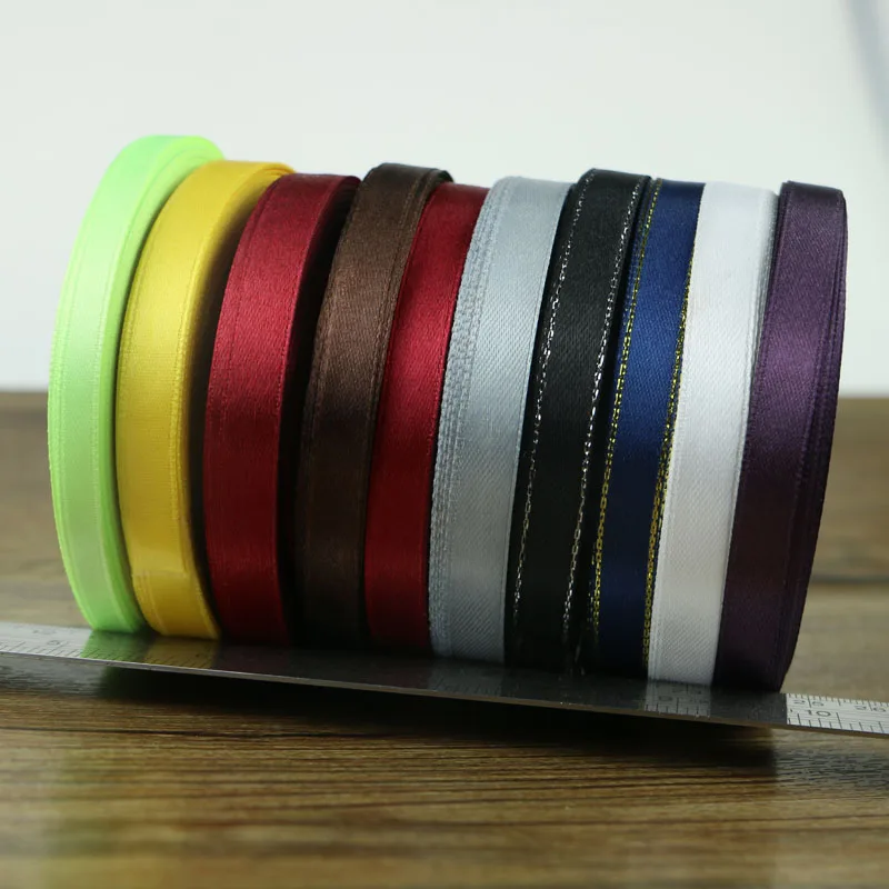 

22yard /lot silk satin spun polyester ribbon sewn wedding hand woven ribbon gift packaging
