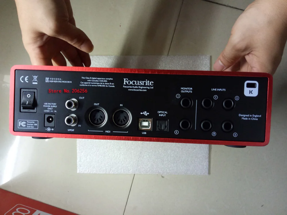 Focusrite Scarlett 18i8 (2nd Gen) 18 дюймов/8 из звуковая карта USB аудио Интерфейс четыре